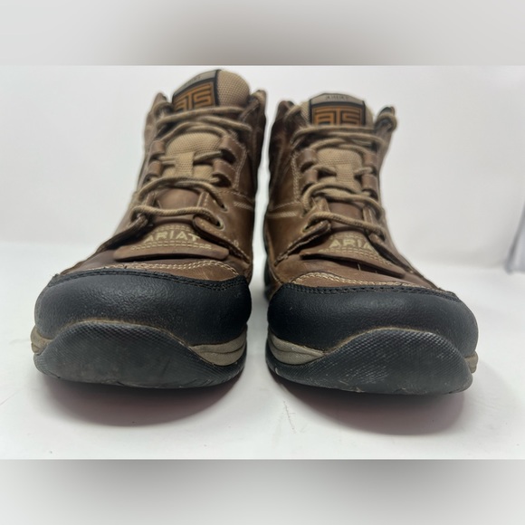 ARIAT Women’s Terrain Boot Taupe Brown Leather Outdoor Riding 10004132 Size 9B - Picture 3 of 12